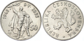Czechoslovakia 50 Korun 1955
KM# 43, Schön# 48, N# 18478; Silver; 10th Anniversary - Liberation from Germany; UNC-