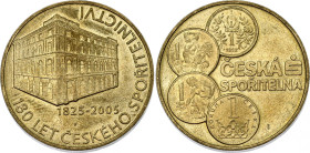 Czech Republic Token Czech Sporitelna 2005
N# 267782; Bronze; Obv: CESKA SPORITELNA. Rev: 1825-2005 180 LET CESKEHO SPORITELNICTVI ; UNC