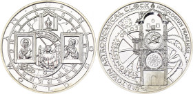 Czech Republic Medal "Old Town Astronomical Clock" (ND)
White Metal 26.42 g., 40 mm; Prooflike