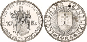 Slovakia 10 Korun 1944
KM# 9.1, Schön# 7, N# 14334; Silver; Prince Pribina; UNC