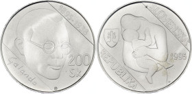 Slovakia 200 Korun 1995
KM# 25, N# 23344; Silver; 100th Anniversary - Birth of Mikulas Galanda; UNC