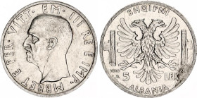 Albania 1 Frang 1939 R
KM# 16, N# 11784; Silver; Zog I; UNC