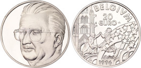 Belgium 20 Euro 1996 Euro Series
N# 161745; Silver., Proof; Albert II; Mintage 25000; UNC
