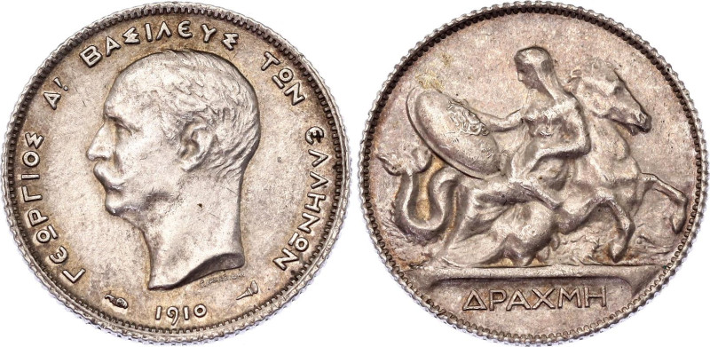 Greece 1 Drachme 1910
KM# 60, N# 19024; Silver; George I; UNC