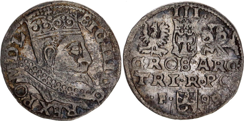 Poland 3 Groschen / Trojak 1599
Iger F.99.2.a; Silver; Sigismund III Vasa (1587...