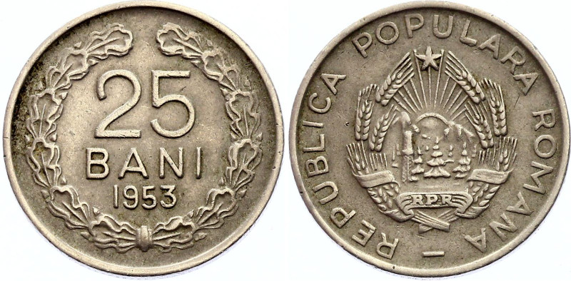 Romania 25 Bani 1953
KM# 85.2; XF