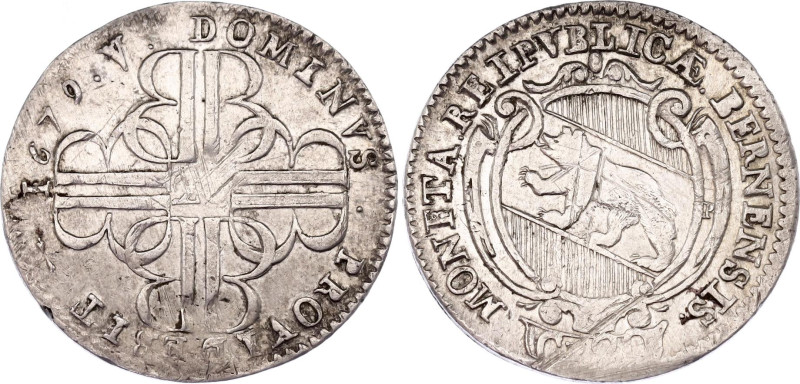 Switzerland Bern 20 Kreuzer 1679
HMZ 2-194 R; Silver; VF/XF