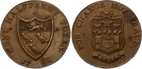 Great Britain Kent Lamberhurst 1/2 Penny Token 1794
8.93g 28mm