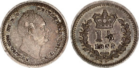 Great Britain 1-1/2 Pence 1819
KM# 719, Sp# 3839, N# 18048; Silver; William IV; Colonial issue; London Mint; XF+