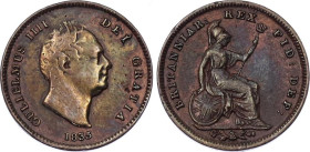 Great Britain 1/3 Farthing 1835
KM# 721, N# 24355; William IV; Colonial issues; VF+/XF-