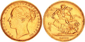 Great Britain 1 Sovereign 1880
KM# 752, Sp# 3856, N# 1526; Gold (.917) 7.99 g.; Victoria; XF