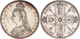 Great Britain Double Florin 1887
KM# 763, N# 11098; Silver; Victoria; AUNC