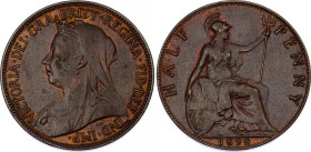 Great Britain 1/2 Penny 1898
KM# 789, Sp# 3962, N# 4576; Bronze; Victoria; London Mint; VF
