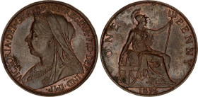 Great Britain 1 Penny 1896
KM# 790, Sp# 3961, N# 670; Bronze; Victoria; London Mint; AUNC