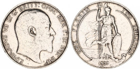 Great Britain 1 Florin / 2 Shillings 1902
KM# 801, Sp# 3981, N# 4716; Silver; Edward VII; VF