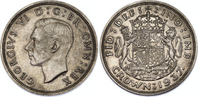 Great Britain 1 Crown 1937
KM# 857, N# 8473; Silver; Coronation of King George VI; Mintage 418600 pcs.; AUNC/UNC with nice toning