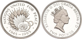 Great Britain 2 Pounds 1995 (ND)
KM# 971a, Sp# K6, N# 21885; Silver., Proof; Elizabeth II; 50th Anniversary of the United Nations; Llantrisant Mint