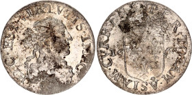 Italian States Fosdinovo (Tuscany) 1 Luigino 1666
MIR 43, N# 226187; Silver; Maria Maddalena Centurioni Malaspina; Imitation of Dombes 1-1/2 Ecu - "T...