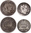 Italian States Kingdom of Napoleon 5 - 10 Soldi 1812 - 1813 M
C# 5, 6; Silver; Napoleon I; VF