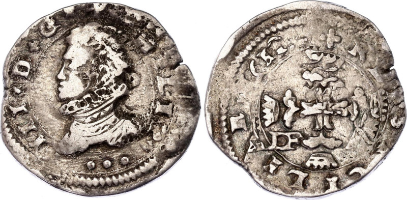 Italian States Sicily 3 Tari 1642 DF-F
KM# 18, N# 96414; Silver; Filippo IV; VF...