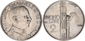 Italy 2 Lire 1925 R
KM# 63, N# 2682; Nickel; Vittorio Emanuele III; Buono; Rome Mint; AUNC
