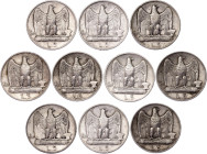 Italy 10 x 5 Lire 1927 R
KM# 67, N# 4047; Silver; Vittorio Emanuele III; VF/XF