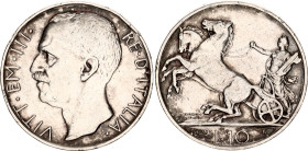 Italy 10 Lire 1929 R
KM# 68.2, N# 10490; Silver; Vittorio Emanuele III; Rome Mint; XF