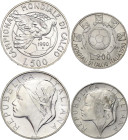 Italy 200 & 500 Lire 1989 - 1990 R
KM# 133, 136; Silver; FIFA World Cup 1990 - Italy (I & II serie); Rome Mint; UNC