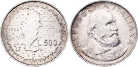 Italy 500 Lire 1982 R
KM# 112, N# 31215; Silver; 100th Anniversary - Death of Giuseppe Garibaldi; UNC