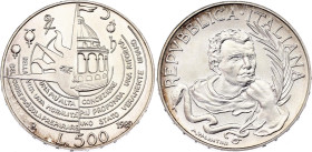 Italy 500 Lire 1989 R
KM# 145, N# 52555; Silver; 350th Anniversary of the Death of Tommaso Campanella; UNC