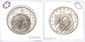 Italy 10 Euro 2005 R
KM# 271, N# 22020; Silver., Proof; Peace and Freedom in Europe; With Original Holder; Rome Mint; Mintage 22000