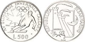 San Marino 500 Lire 1988 R
KM# 216, N# 27078; Silver; Winter Olympics, 1988; UNC with full mint luster