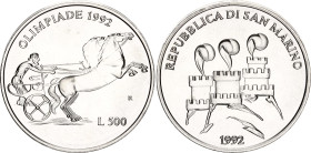 San Marino 500 Lire 1992 R
KM# 276, N# 36666; Silver; 1992 Summer Olympics, Barcelona; UNC with full mint luster