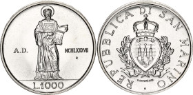 San Marino 1000 Lire 1998 R
KM# 210, N# 32417; Silver; 15th Anniversary of the Resumption of Coinage; UNC with full mint luster