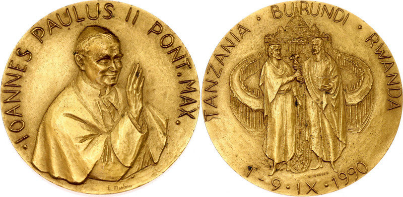 Vatican Medal "John Paul's Visit to Africa" 1990
Bronze 52.38 g., 49.7 mm; By S...