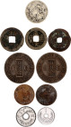 Asia Lot of 10 Coins 19th - 20th Century
Various countries, denominations and metals; VG-UNC