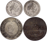 Austria Lot of 4 Coins 1825 - 1870
With Silver; Various Dates, Denomination & Condition