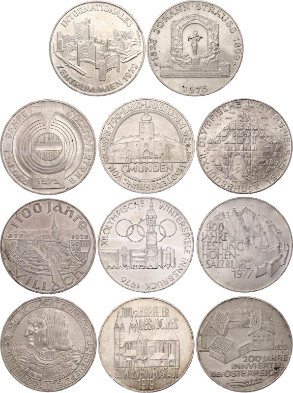 Austria 11 x 100 Schilling 1975 - 1979
Silver; Various Dates & Motives; Mostly ...