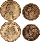 Europe 2 x Token 18th - Century
Brass; Amor Patriae - Louis XVI; Heros Buonaparte - Generalenchef; VF