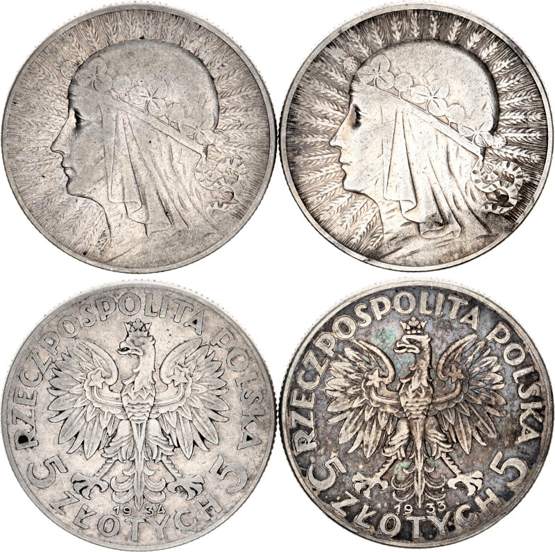 Europe Lot of 5 Coins 1909 - 1934
Mostly Silver