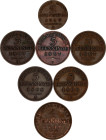 German States Prussia Lot of 7 Coins 1840 - 1868
Various Dates, Denominations & Mints; Copper; Friedrich Wilhelm III & Wilhelm I; XF-AUNC