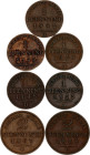 German States Prussia Lot of 7 Coins 1841 - 1868
Various Dates, Denominations & Mints; Copper; Friedrich Wilhelm IV & Wilhelm I; VF-XF