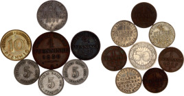 Germany Lot of 15 Coins 1850 - 1950
Various Countries, Dates & Denominations; With Silver; VF-AUNC