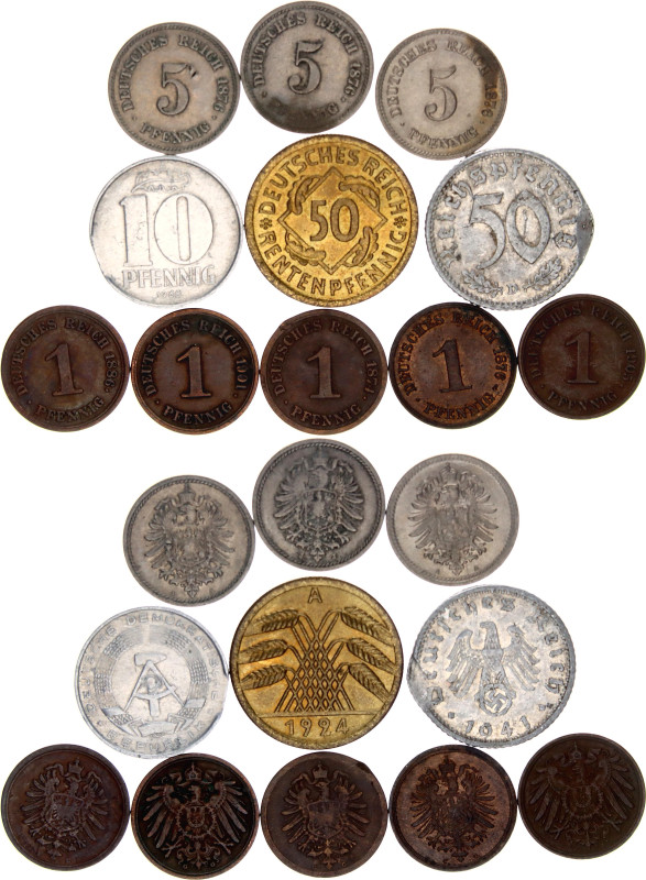 Germany Lot of 11 Coins 1874 - 1968
Various Countries, Dates & Denominations; V...