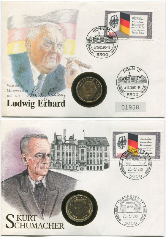 Germany Lot of 8 Coins 1971 - 1990 First Day Covers
First Day Cover - FDC, Gold...