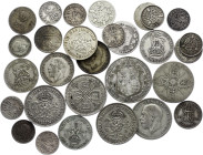 Great Britain Lot of 29 Silver Coins
Silver; Various Dates & Denominations