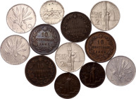 Italy Lot of 12 Coins 1862 - 1948
Various Dates, Denomination & Condition
