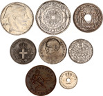 World Lot of 7 Coins 1923 - 1949
With Silver; Various countries, denominations and metals; XF-UNC