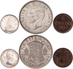 World Lot of 3 Coins 1929 - 1960
With Silver; Various Countries, Dates & Denominations; UNC