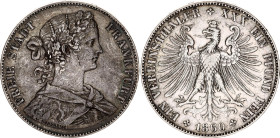German States Frankfurt 1 Taler 1860
KM# 360, AKS# 8, J. 41, N# 4704; Silver; "Vereinstaler"; XF